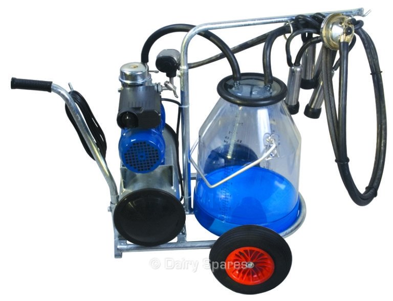 Cow Portable Milker c/w 1 Bucket and 1 Cluster Assembly DB220 Dairy
