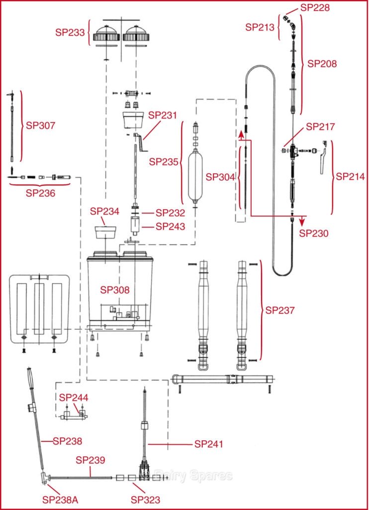 KWAZAR® NEPTUNE KNAPSACK SPRAYER SPARE PARTS Archives Dairy Spares